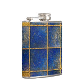 青いラピスラズリおよび金ゴールドパターン フラスク (右)