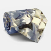 青いラベンダーのアジサイの花びら ネクタイ (ロール)