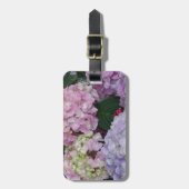 青いラベンダーのアジサイ ラゲッジタグ (正面縦)