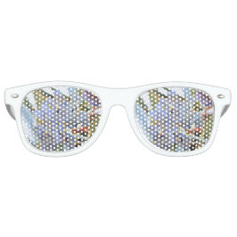 青いラベンダー色の蘭の花 レトロサングラス