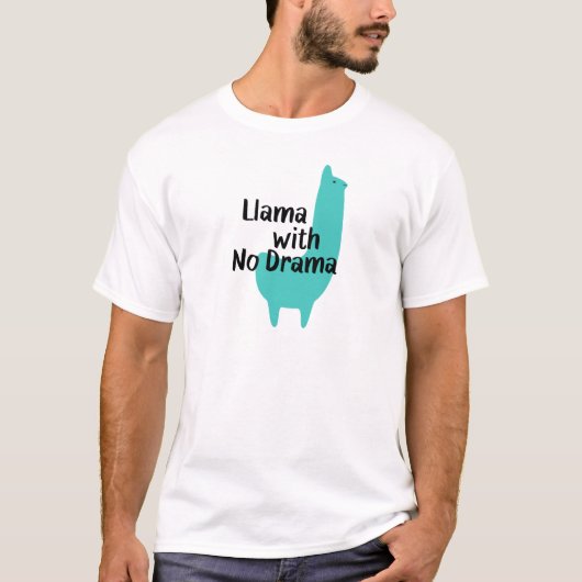 青いラマのTシャツ Tシャツ (正面)