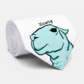 青いラマ ネクタイ (ロール)