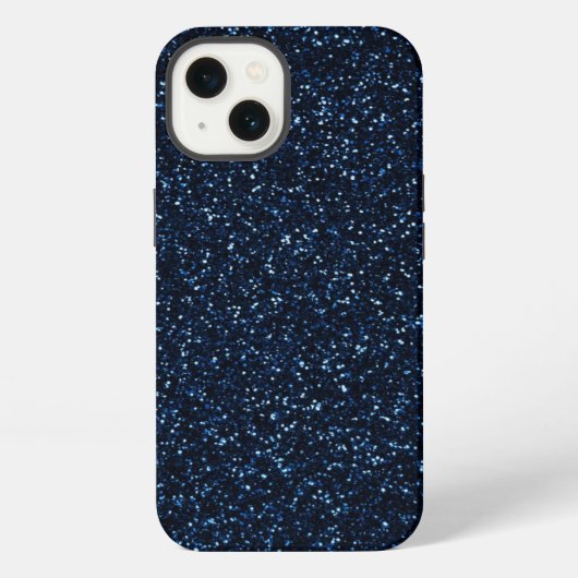 青いラメ効果 iPhoneケース (裏面)
