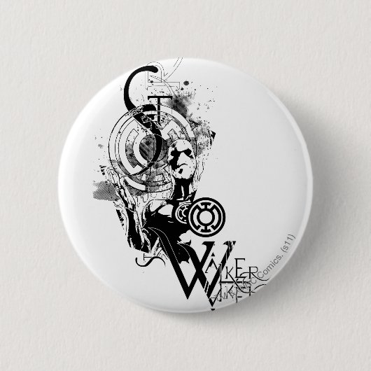 青いランタンのグラフィック2 缶バッジ (正面)