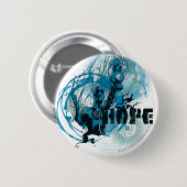 青いランタンのグラフィック3 缶バッジ (正面&裏面)