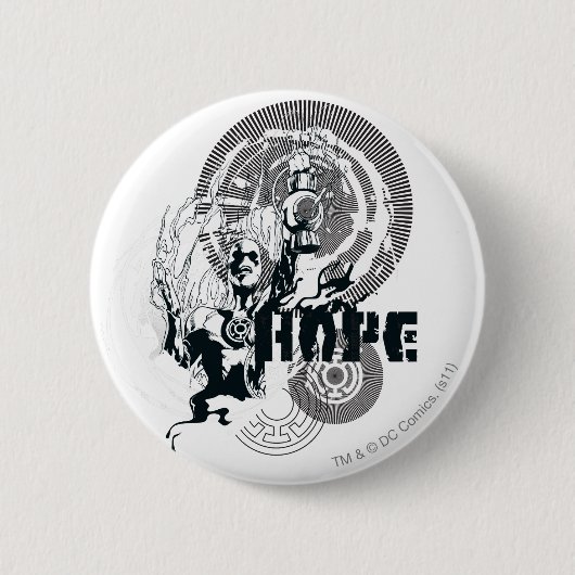 青いランタンのグラフィック4 缶バッジ (正面)