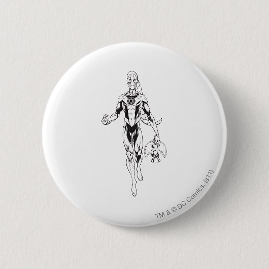 青いランタン6 缶バッジ (正面)