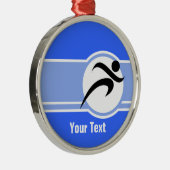 青いランニング メタルオーナメント (右)