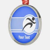 青いランニング メタルオーナメント (左)