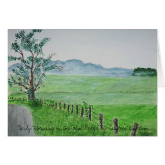 "青いリッジの早朝"