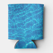 青いリップル水の背景、プール水 缶クーラー (正面)