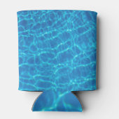 青いリップル水の背景、プール水 缶クーラー (裏面)