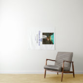 青いリボンのお祝い 40周年 結婚記念日 タペストリー (インサイチュ(横))