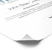 青いリボンのエレガントなクラシック卒業証書 フォトプリント            (角)