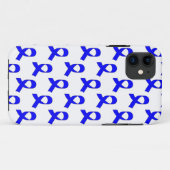 青いリボンのパターン Case-Mate iPhoneケース (裏面(横))