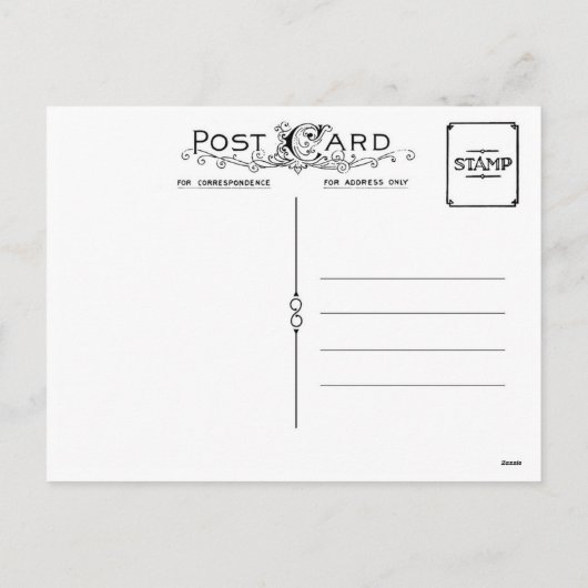 青いリボンの付いた青いギフトボックス シーズンポストカード (裏面)