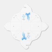 青いリボンの結婚前お披露目パーティー フェイバーボックス (折り畳みなし)