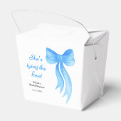 青いリボンの結婚前お披露目パーティー フェイバーボックス (裏面サイド)