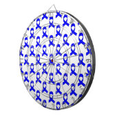 青いリボンパターン ダーツボード (正面右)