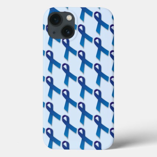 青いリボンパターン Case-Mate iPhoneケース (裏面)
