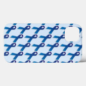 青いリボンパターン Case-Mate iPhoneケース (裏面 (横))
