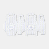 青いリボンフレームフローラ切妻優先ボックス フェイバーボックス (折り畳みなし)