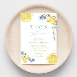 青いリボンレモン That's Amore イタリアン ブライダル シャワー 招待状