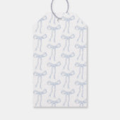 青いリボン 彼女は結婚する ブライダルシャワーパーティー ギフトタグ (裏面)