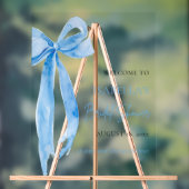 青いリボン 彼女は結婚する ブライダルシャワー アクリルサイン (ニュートラル)