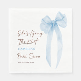 青いリボン 彼女は結婚する ブライダルシャワー スタンダードランチョンナプキン