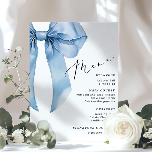 青いリボン 彼女は結婚する メニュー