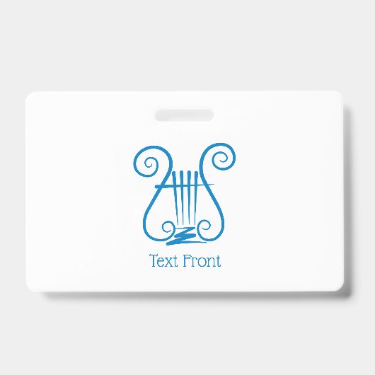 青いリラ バッジ (正面)