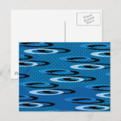 青いリングや輪 ポストカード (正面/裏面)