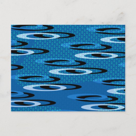 青いリングや輪 ポストカード (正面)