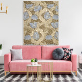 青いリースパターン（William Morris著） キャンバスプリント (インサイチュ (リビング))