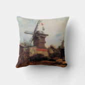 『青いル・ムーラン』(仏: Le Moulin de Blute Fin) by ヴィンセント・ファ クッション (裏面)