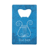 青いレイヤーの背景 クレジットカード栓抜き (裏面)