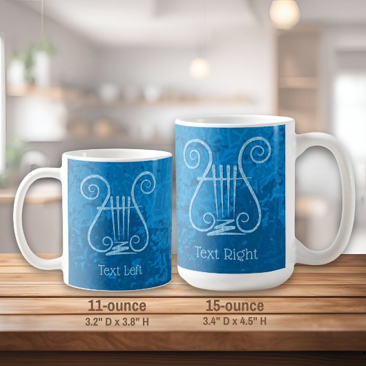 青いレイヤーの背景 コーヒーマグカップ
