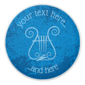 青いレイヤーの背景 セラミックノブ (正面)