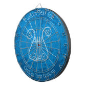 青いレイヤーの背景 ダーツボード (正面右)