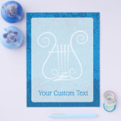 青いレイヤーの背景 チラシ (シングル)