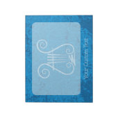 青いレイヤーの背景 ノートパッド (回転)