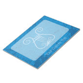 青いレイヤーの背景 ノートパッド (アングル)