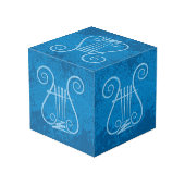 青いレイヤーの背景 フォトキューブ (裏面アングル)