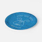 青いレイヤーの背景 ペーパープレート (アングル)