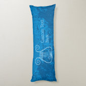 青いレイヤーの背景 ボディピロー (裏面 (縦))