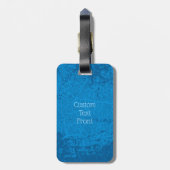 青いレイヤーの背景 ラゲッジタグ (裏面縦)