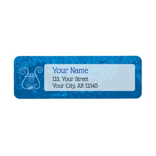 青いレイヤーの背景 ラベル (正面)