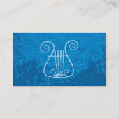 青いレイヤーの背景 名刺 (裏面)