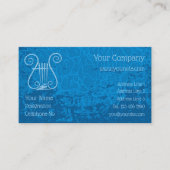 青いレイヤーの背景 名刺 (正面)